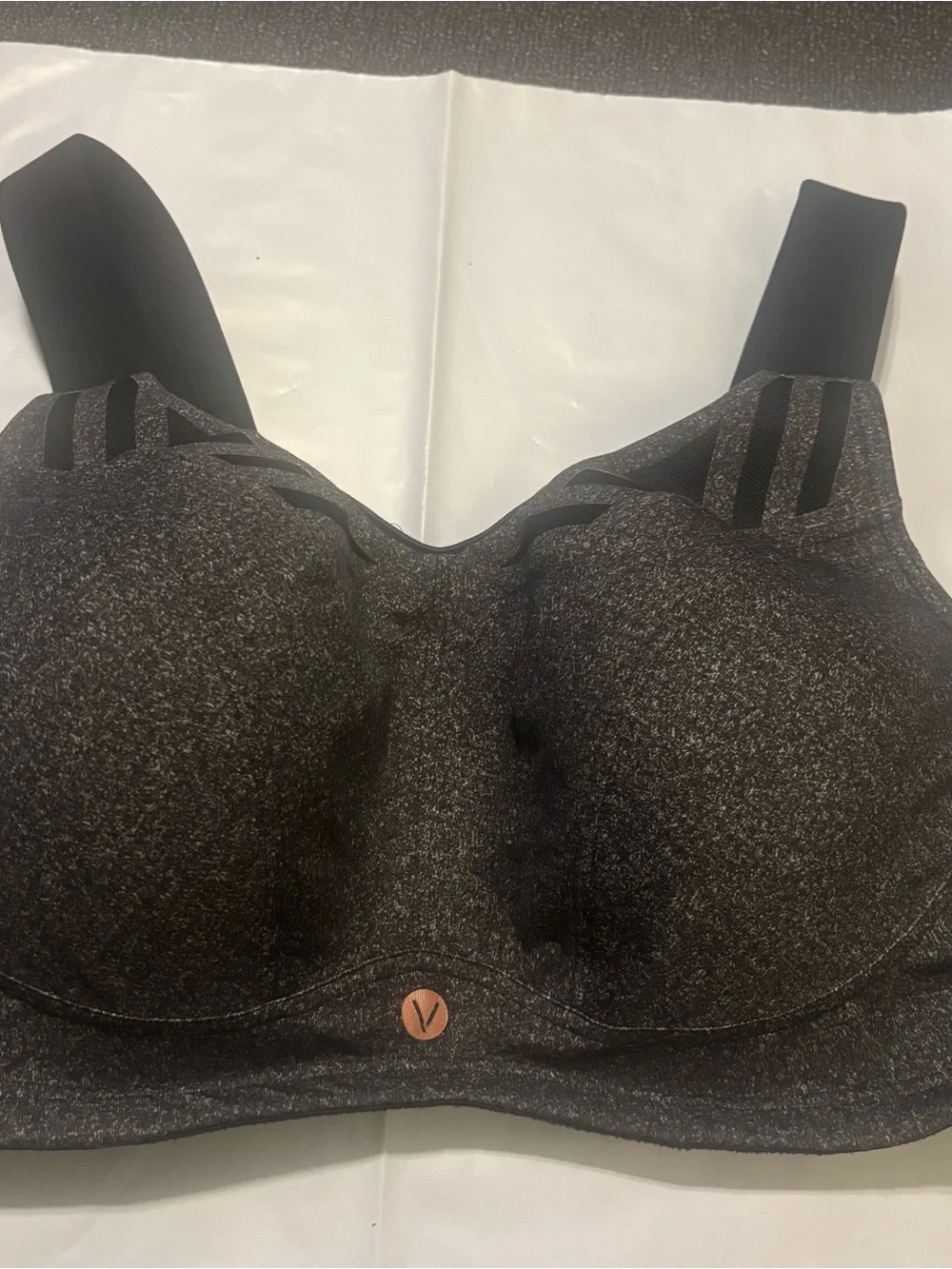 Livi Active Black Speckled High-Support Sports Bra with Underwire